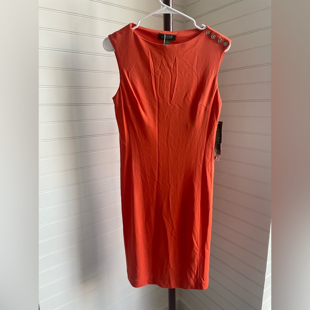 Ralph Lauren Vibrant Orange Midi Dress